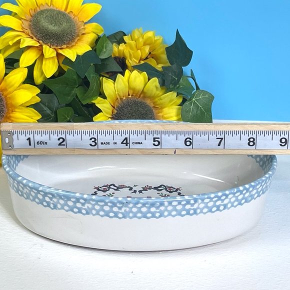 Vintage 1995‎ Teamson Stoneware Casserole Oven Bake Serving Decorative Dish - Picture 6 of 7